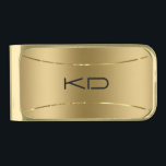 Modern Metallic Gold Stainless Steel Look Desk Bus Gold Finish Money Clip<br><div class="desc">Simple,  elegant image of a faux gold metallic background design,  stainless steel look business cards template. This is an image and not real metal or metallic finish.</div>