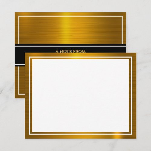 Modern Metallic I Elegant Gold Foil Texture Note Card