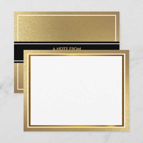 Modern Metallic I Elegant Gold Foil Texture Note Card