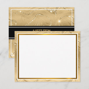 Modern Metallic I Elegant Gold Foil Texture Note Card