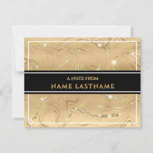 Modern Metallic I Elegant Gold Foil Texture Note Card