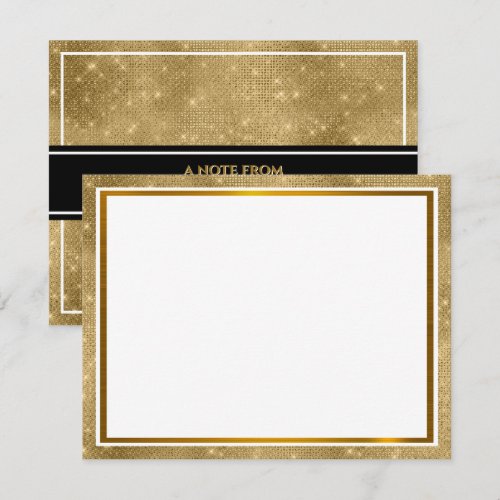Modern Metallic I Elegant Gold Foil Texture Note Card