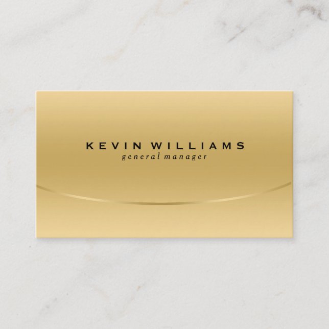 Modern Metallic Light Gold Texture Background Business Card (Front)