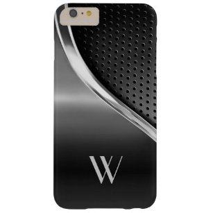 Modern Metallic Look Monogrammed Barely There iPhone 6 Plus Case