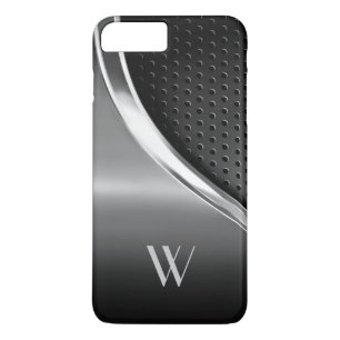 Modern Metallic Look Monogrammed iPhone 8 Plus/7 Plus Case