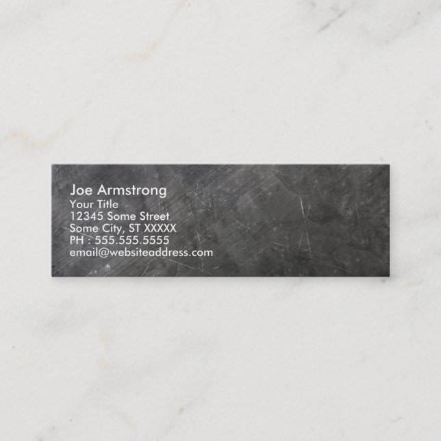 Modern Metallic Mini Business Card (Front)