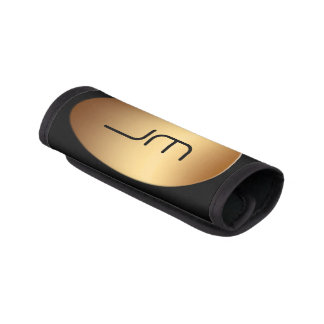 Modern Metallic Monogram Luggage Handle Wrap