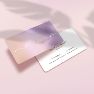 Modern Metallic Ombre Elegant Typography Business Card