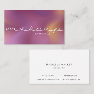 Modern Metallic Ombre Elegant Typography Business Card