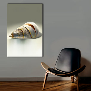 Modern Metallic Seashell Art