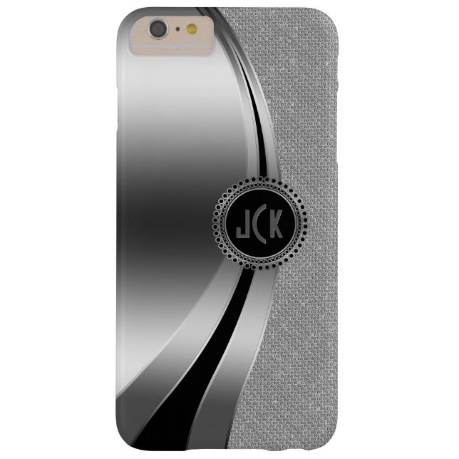Modern Metallic Silver & Diamonds Glitter Case-Mate iPhone Case (Back)