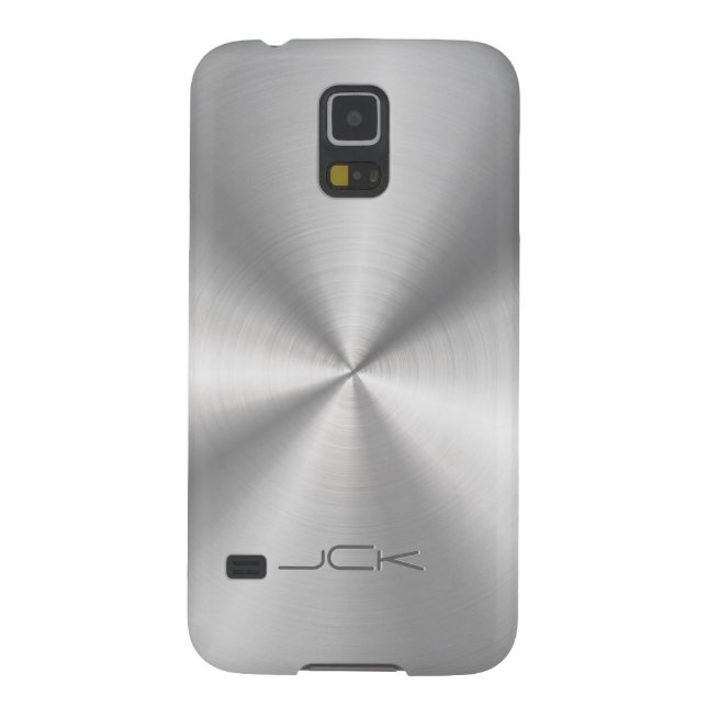 Modern Metallic Silver-Gray Stainless Steel Look Case-Mate Samsung Galaxy Case (Back)