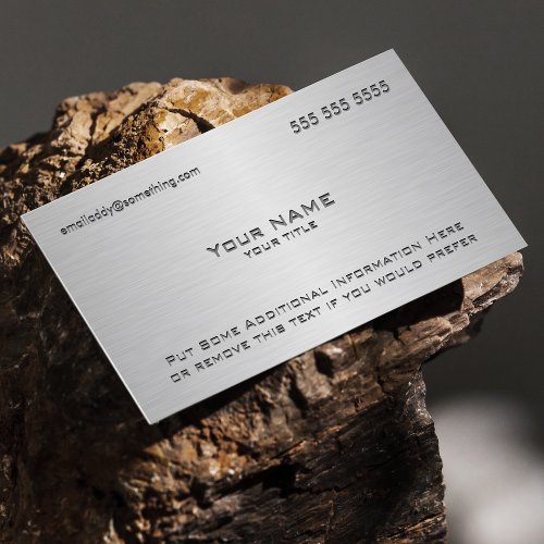 Modern Metallic Texture Print Business Card