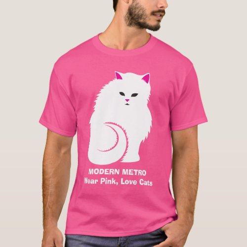 Modern Metro _ Wear Pink Love Cats T_Shirt