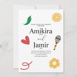 Modern Mexican Cinco de Mayo Wedding Invitation