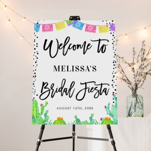 Modern Mexican Fiesta Bridal Shower Welcome Foam Board