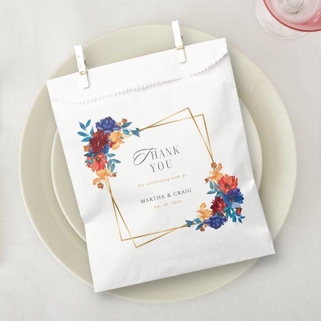 Modern Mexican Fiesta Flower Wedding Favor Bag (Creator Uploaded)