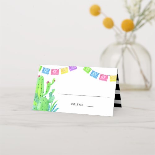 Modern Mexican Fiesta Folded Place Card