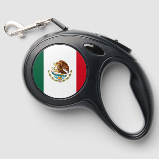 Modern Mexican Flag Retractable Pet Leash