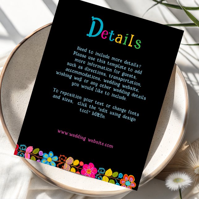   Modern Mexican floral Details enclosure card (Creator Uploaded)