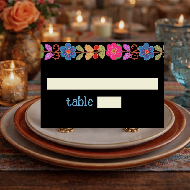   Modern Mexican floral wedding Place Card (Creator Uploaded)