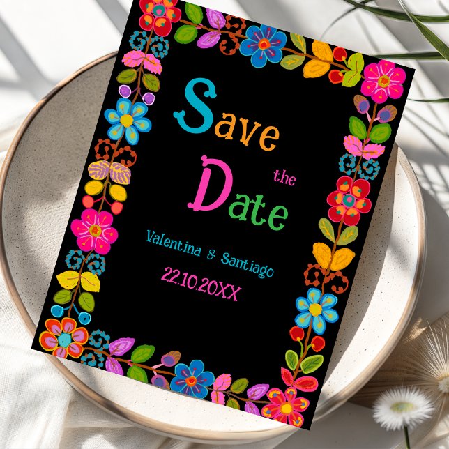   Modern Mexican floral wedding Save The Date (Creator Uploaded)