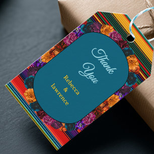 Modern Mexican flowers wedding Gift Tags