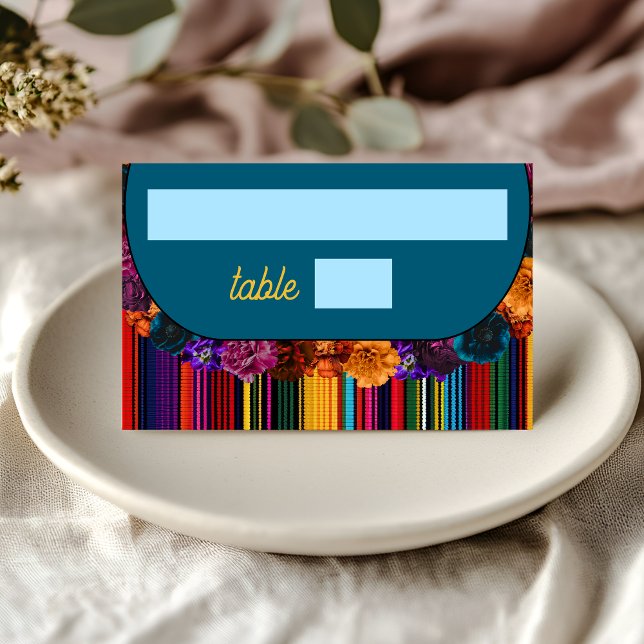 Modern Mexican flowers wedding  Place Card (Creator Uploaded)