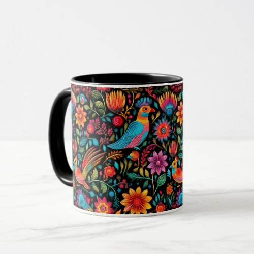 Modern mexican pattern name mug