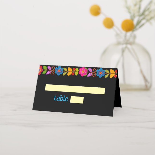 Modern Mexican place card (Front)