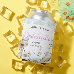 Modern Miami Beach Bachelorette Weekend Can Cooler