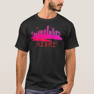 Modern Miami Cityscape Souvenir  Miami Skyline Pre T-Shirt