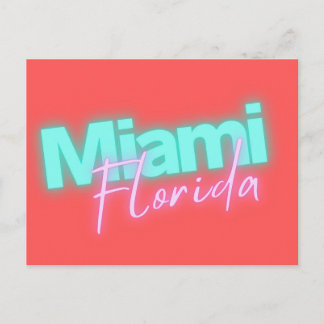 Modern Miami Neon Lights  Postcard