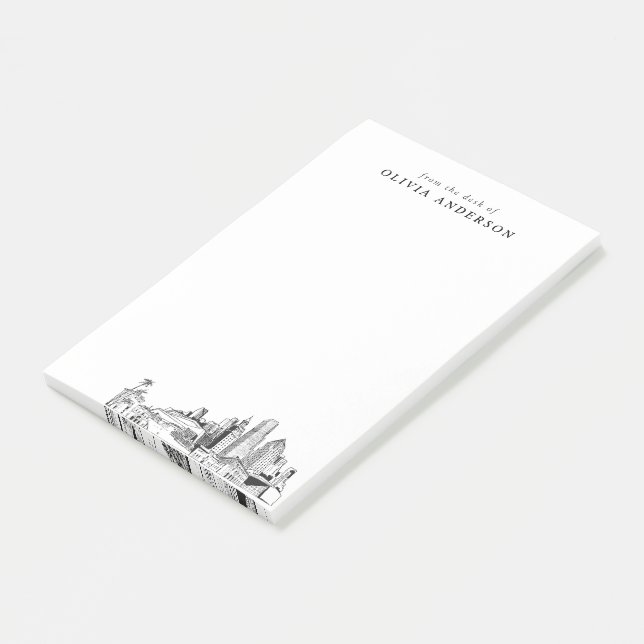 Modern Miami Professional Gift Personalized Post-it Notes (Angled)