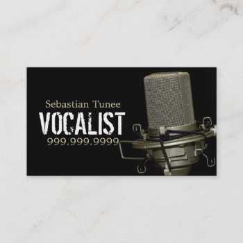 Modern Mic Singer Business Card by ArtisticEye at Zazzle
