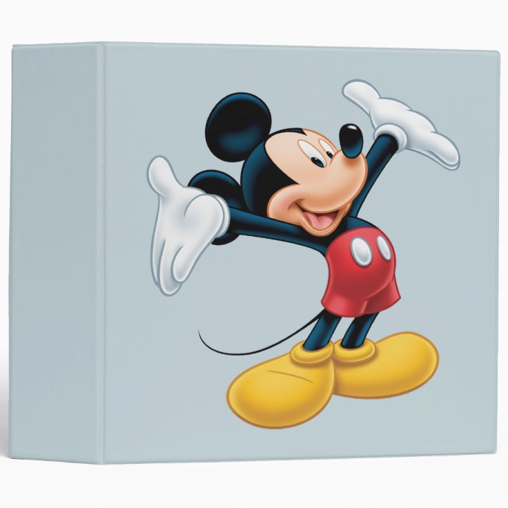 Modern Mickey | Airbrushed 3 Ring Binder | Zazzle