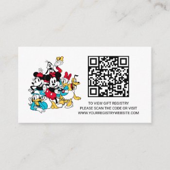 Modern Mickey & Friends | Baby Shower Registry Enclosure Card by MickeyAndFriends at Zazzle