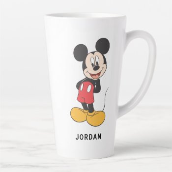 Modern Mickey | Hands Behind Back Latte Mug by MickeyAndFriends at Zazzle