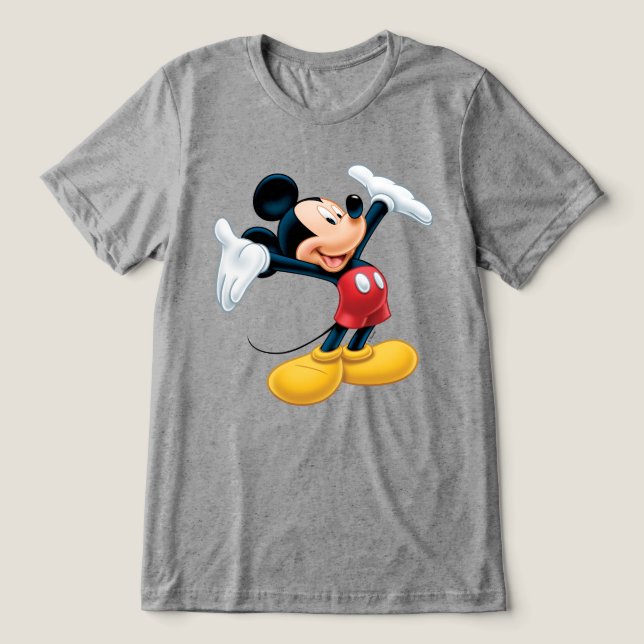 Modern Mickey Mouse Airbrushed Design Tri-Blend Shirt (Design Front)
