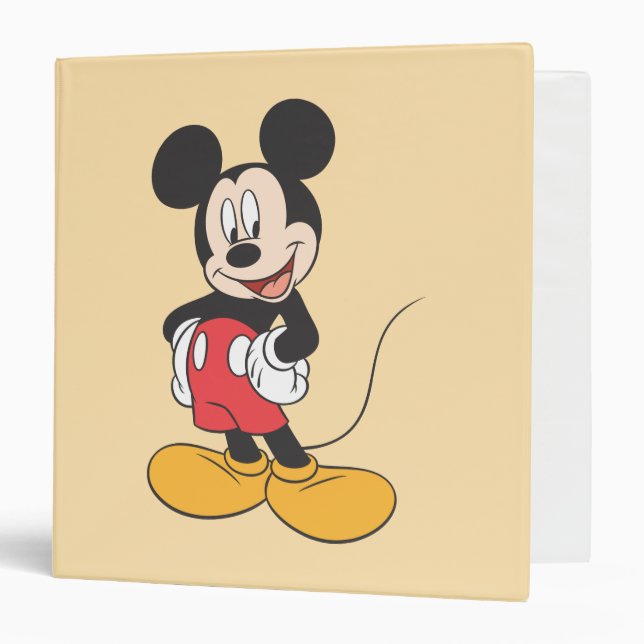 Modern Mickey | Side Hands on Hips 3 Ring Binder (Front/Inside)