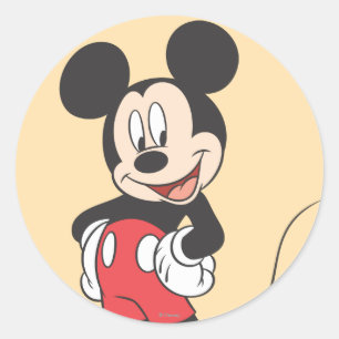 Modern Mickey Side Hands on Hips Classic Round Sticker