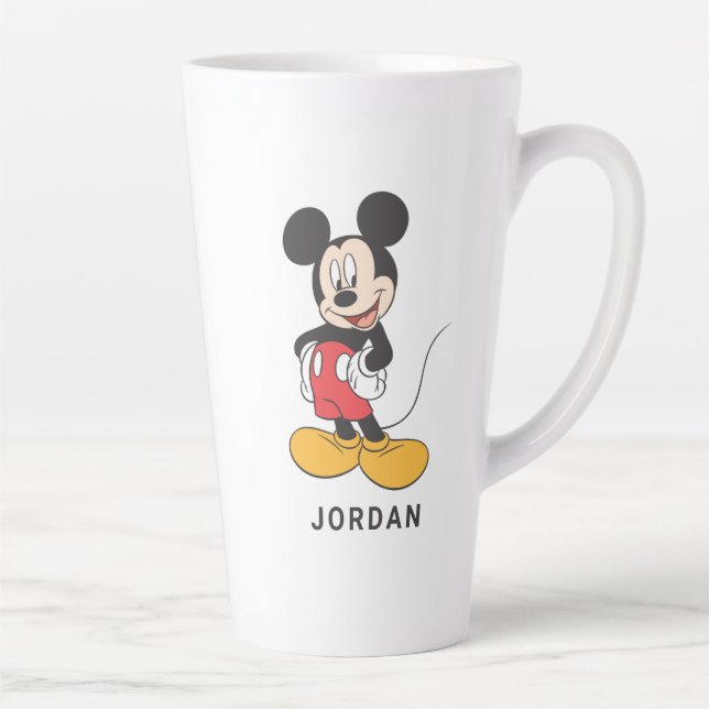 Modern Mickey | Side Hands on Hips Latte Mug (Right)