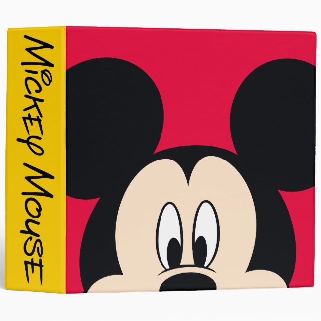 Modern Mickey | Smiling Head 3 Ring Binder (Front/Spine)