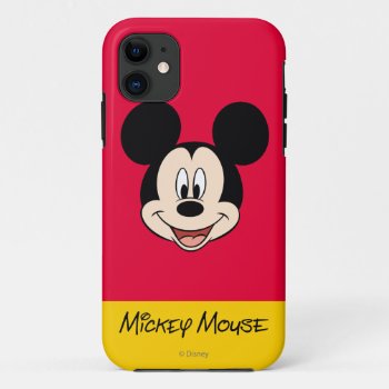 Modern Mickey | Smiling Head Iphone 11 Case by MickeyAndFriends at Zazzle
