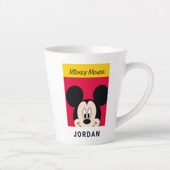 Modern Mickey | Smiling Head Latte Mug by MickeyAndFriends at Zazzle