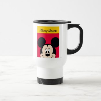 Modern Mickey | Smiling Head Travel Mug by MickeyAndFriends at Zazzle