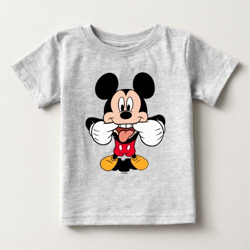 Modern Mickey  Sticking Out Tongue Baby T_Shirt
