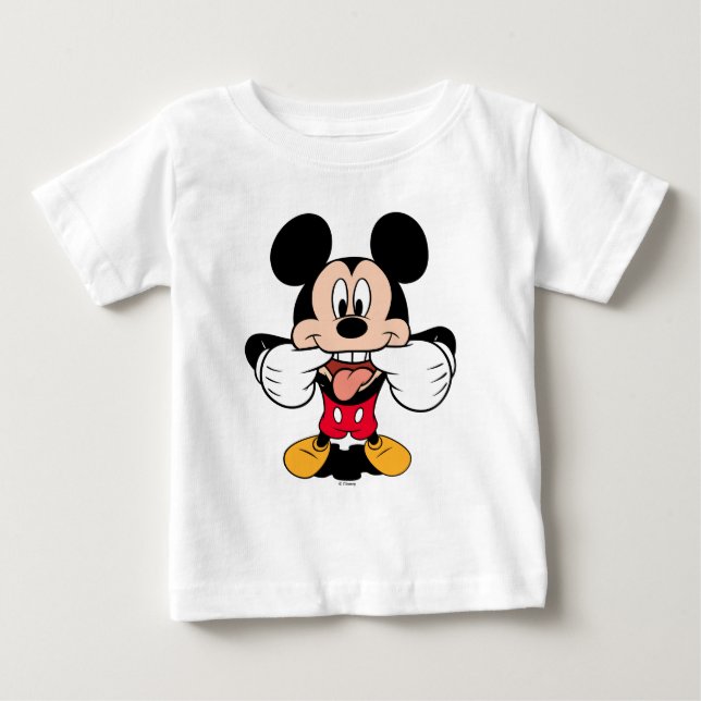 Modern Mickey | Sticking Out Tongue Baby T-Shirt (Front)