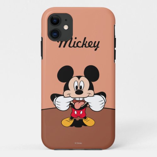 Modern Mickey  Sticking Out Tongue iPhone 11 Case