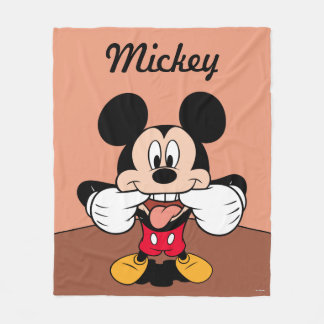 Modern Mickey | Sticking Out Tongue Fleece Blanket
